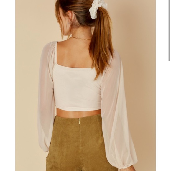 Ruched Cream Top - One left in each size! - Picture 5 of 7